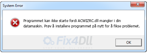 ACWIZRC.dll mangler