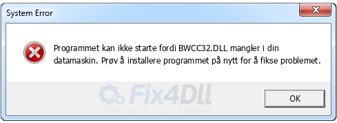BWCC32.DLL mangler