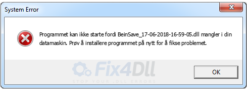 BeinSave_17-06-2018-16-59-05.dll mangler