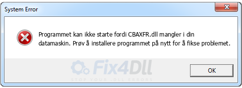 CBAXFR.dll mangler