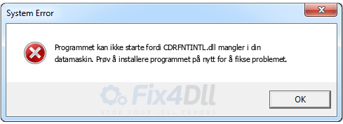 CDRFNTINTL.dll mangler