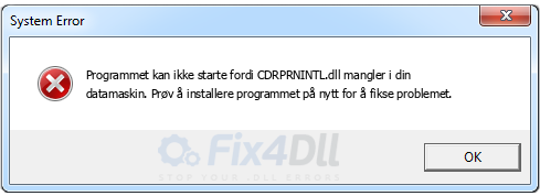 CDRPRNINTL.dll mangler