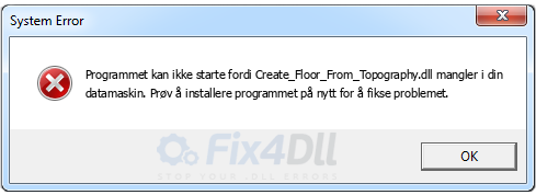 Create_Floor_From_Topography.dll mangler