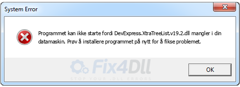 DevExpress.XtraTreeList.v19.2.dll mangler