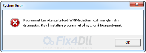 WMPMediaSharing.dll mangler