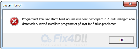 api-ms-win-core-namespace-l1-1-0.dll mangler