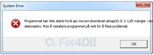 api-ms-win-downlevel-advapi32-l1-1-1.dll mangler