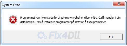 api-ms-win-shell-shellcom-l1-1-0.dll mangler