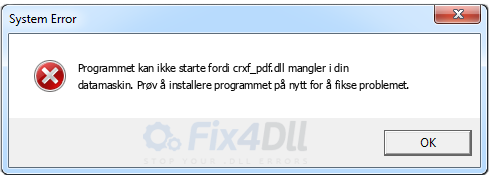 crxf_pdf.dll mangler
