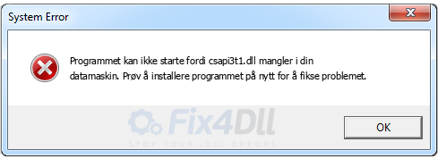 csapi3t1.dll mangler