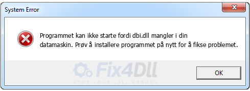 dbi.dll mangler