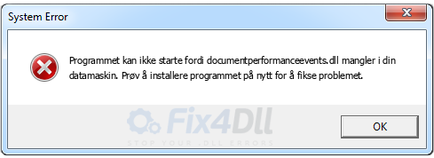 documentperformanceevents.dll mangler