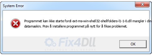 ext-ms-win-shell32-shellfolders-l1-1-0.dll mangler