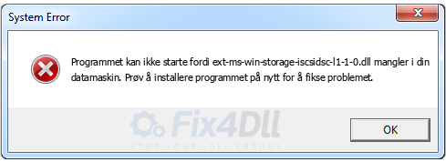 ext-ms-win-storage-iscsidsc-l1-1-0.dll mangler