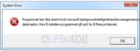 microsoft.backgroundintelligenttransfer.management.interop.dll mangler