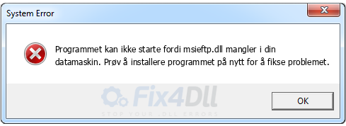 msieftp.dll mangler