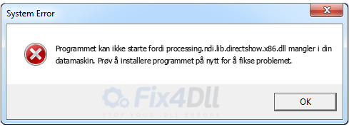processing.ndi.lib.directshow.x86.dll mangler
