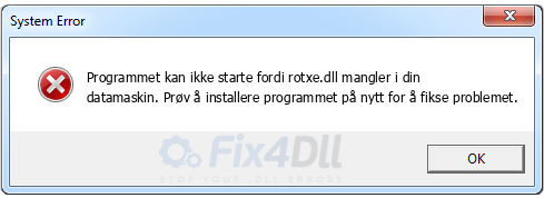 rotxe.dll mangler