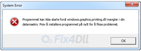 windows.graphics.printing.dll mangler