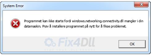 windows.networking.connectivity.dll mangler